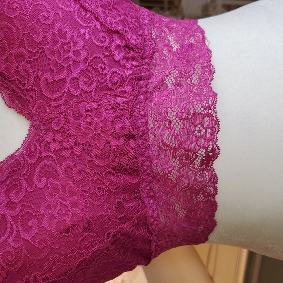 SOMA 💖NWT💖 Size Large Bralette Lace Racerback "Magenta" Color! 💖💖💖 - Picture 8 of 13